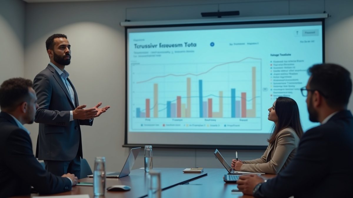 Entrepreneur marocain présentant son business plan à des investisseurs